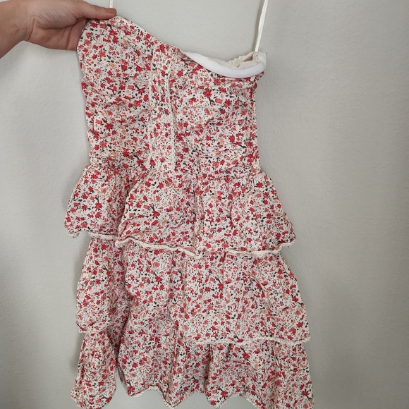 Floral Sweetheart Strapless Dress - Picture 5 of 8